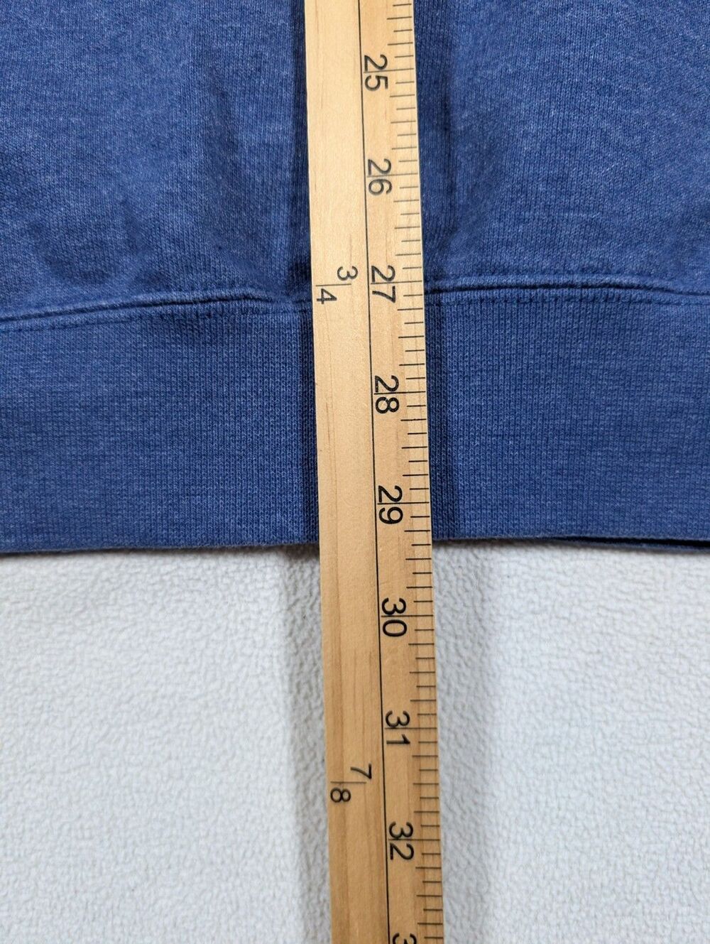 Carhartt Hoodie Sweatshirt Mens Large Blue Loose Fit Fleece Pullover K288 - Picture 9 of 9
